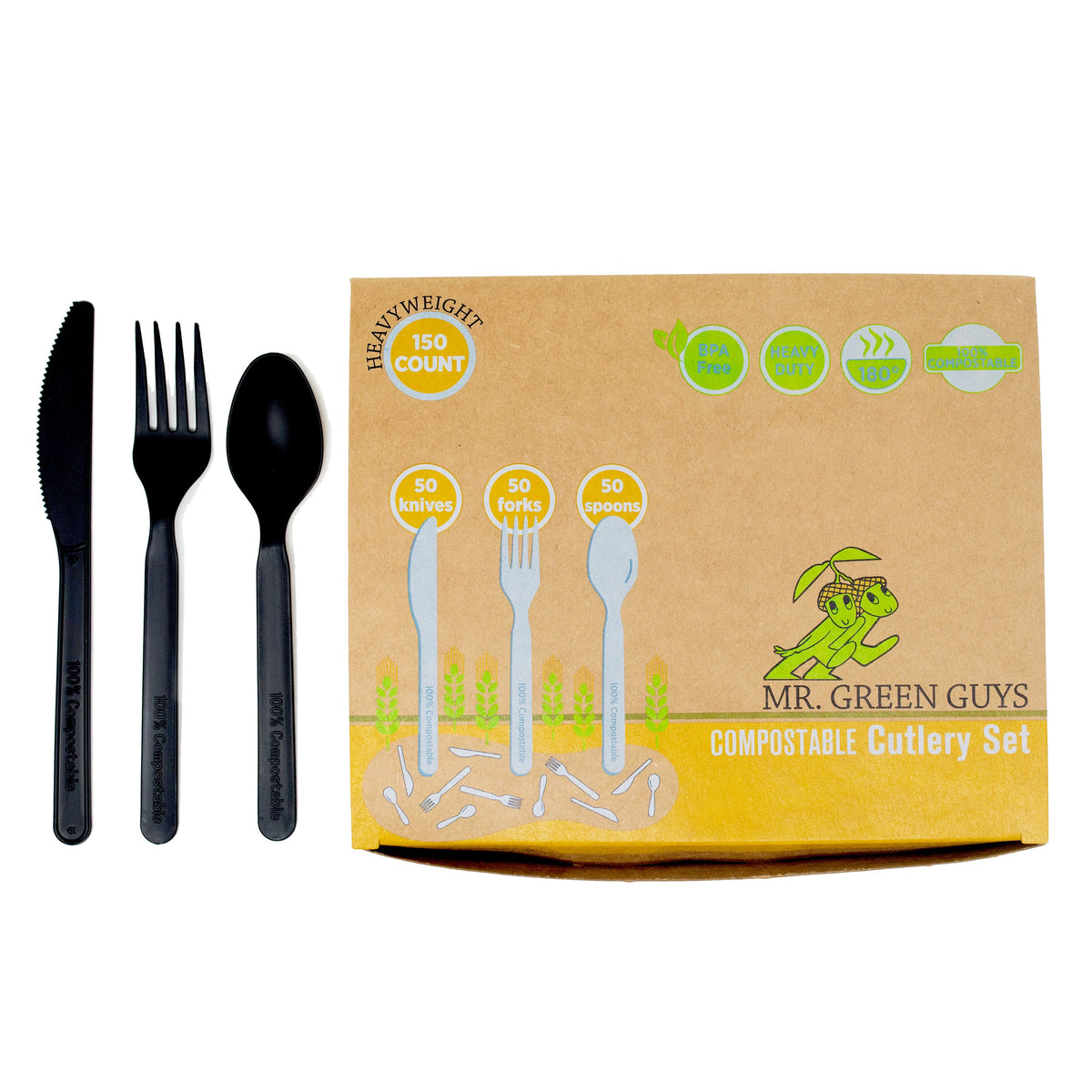 Compostable 8 inch by 3 compartment to-go container - Mr. Green Guys – Mr  Green Guys
